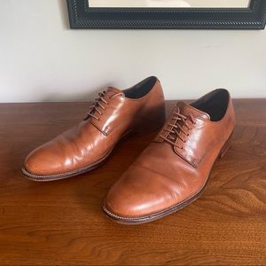 Cole Haan Leather Lace Up Oxford — Nike Air Insole. Saddle Color. Dress Shoes.